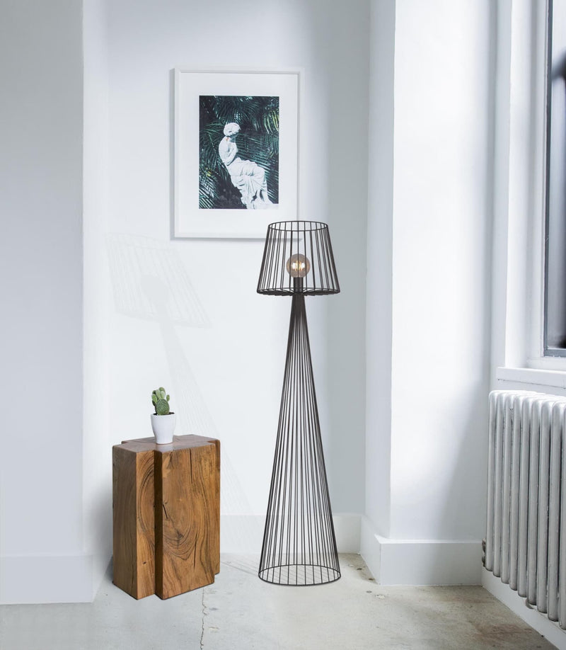 Kaja Soul Black 1L floor lamp E27 H 148.0cm