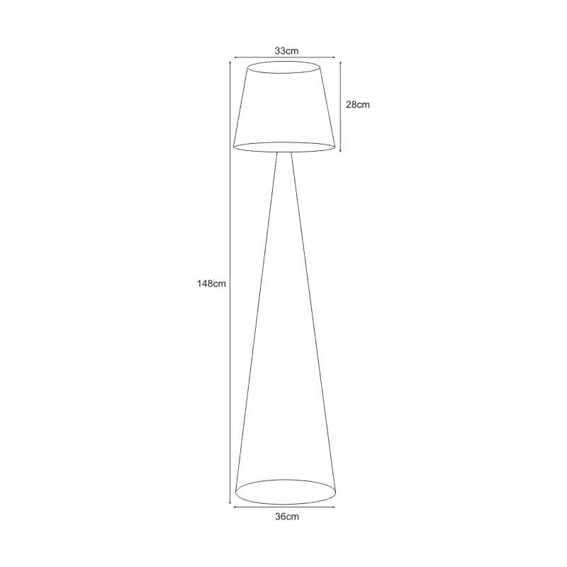 Kaja Soul Black 1L floor lamp E27 H 148.0cm