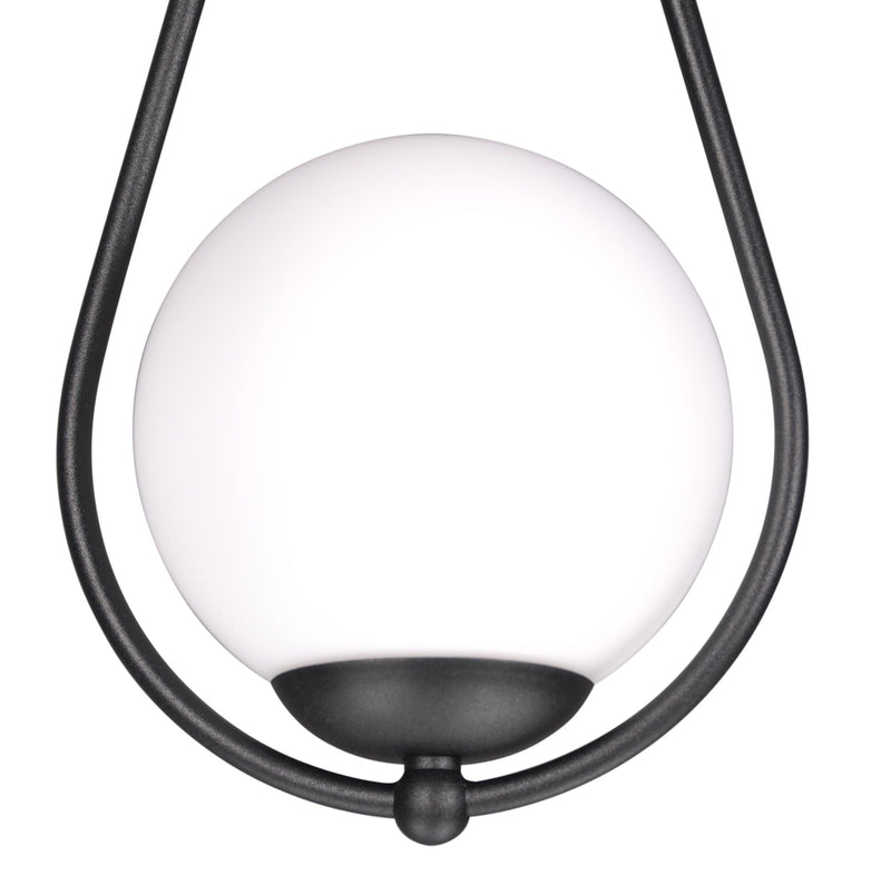 Kaja Neve Black 1L pendant lamp E14 H 90.0cm