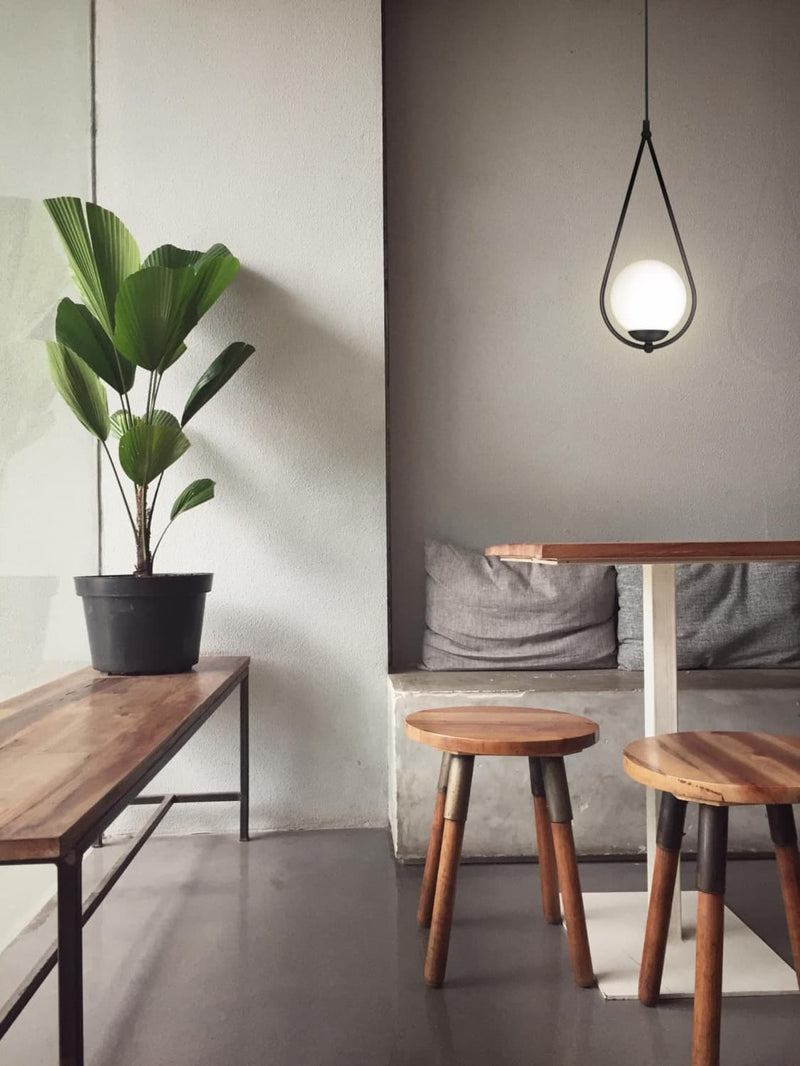 Kaja Neve Black 1L pendant lamp E14 H 90.0cm