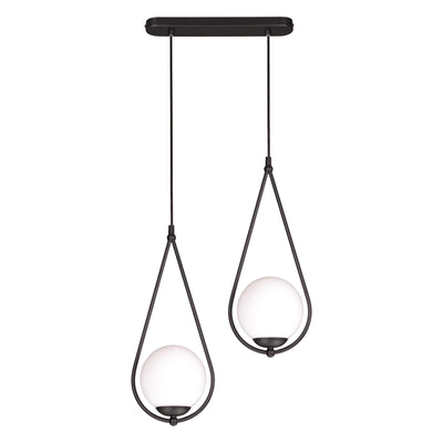 Kaja Neve Black 2L pendant lamp E14 H 90.0cm