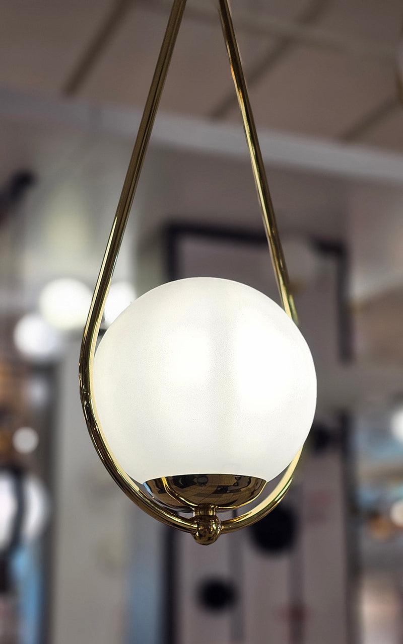 Kaja Neve Gold 1L pendant lamp E14 H 90.0cm