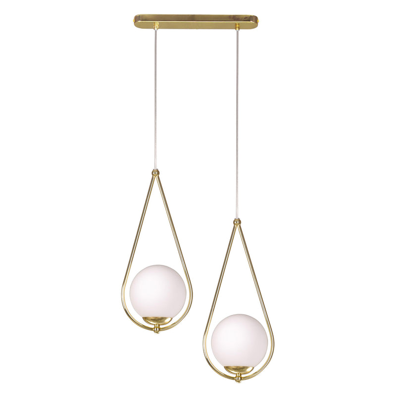 Kaja Neve Gold 2L pendant lamp E14 H 90.0cm