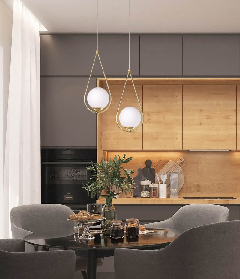 Kaja Neve Gold 2L pendant lamp E14 H 90.0cm