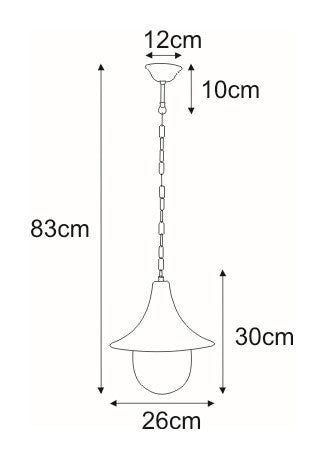 Kaja Boston 1L pendant lamp E27 H 83.0cm