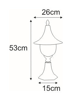 Kaja Boston 1L street light E27 H 53.0cm