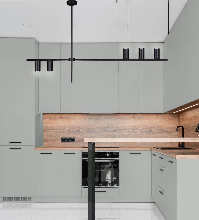 Kaja Rocco 5L linear suspension pendant lamp GU10 H 72.0cm