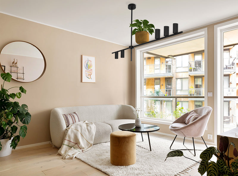 Kaja Rocco 5L linear suspension pendant lamp GU10 H 72.0cm