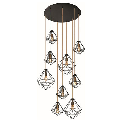Kaja Marko 9L pendant lamp E27 H 190.0cm