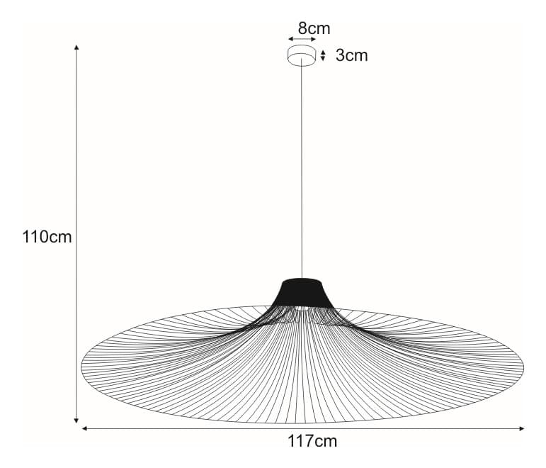 Kaja Dot 1L pendant lamp E27 H 110.0cm