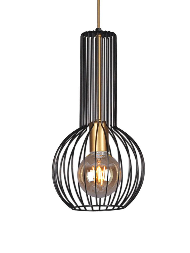Kaja Arvi Black 15L pendant lamp E27 H 215.0cm
