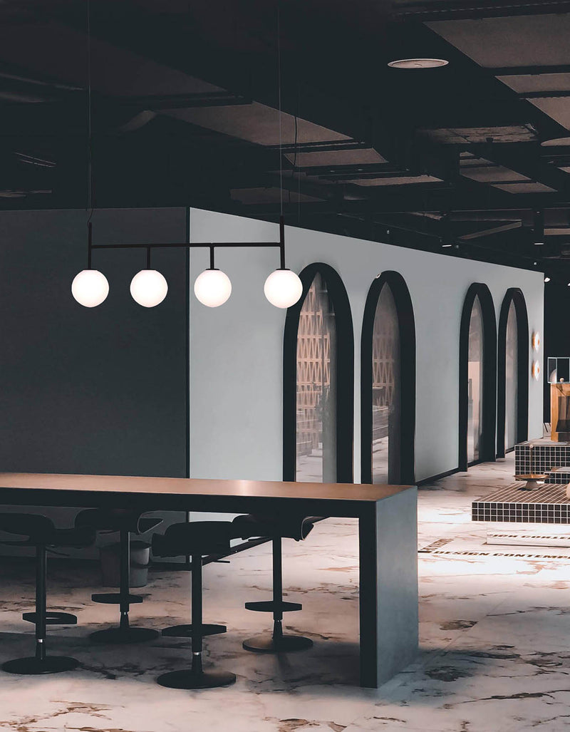 Kaja Faro 4L linear suspension pendant lamp E14 H 120.0cm