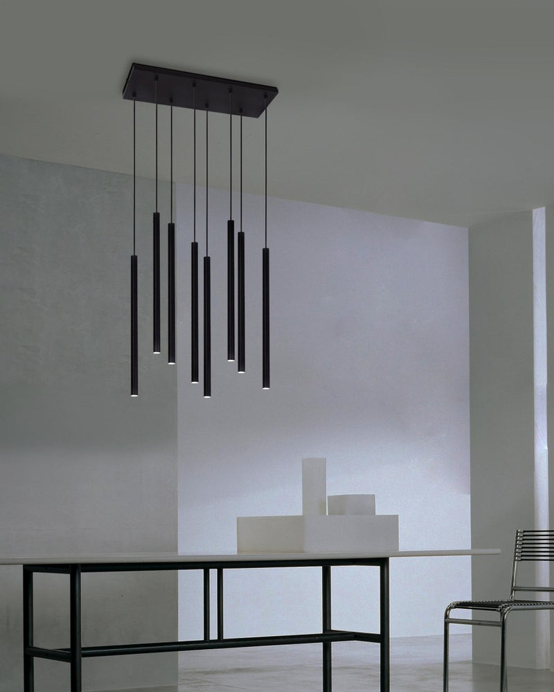 Kaja Gelato 8L linear suspension pendant lamp G9 H 110.0cm