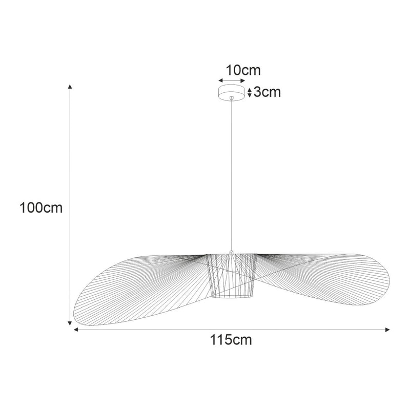 Kaja Kapelusz 1L pendant lamp E27 H 100.0cm