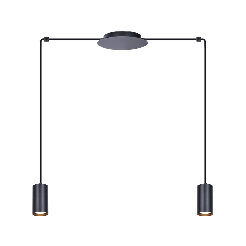 Kaja Puerto 2L linear suspension pendant lamp GU10 H 200.0cm
