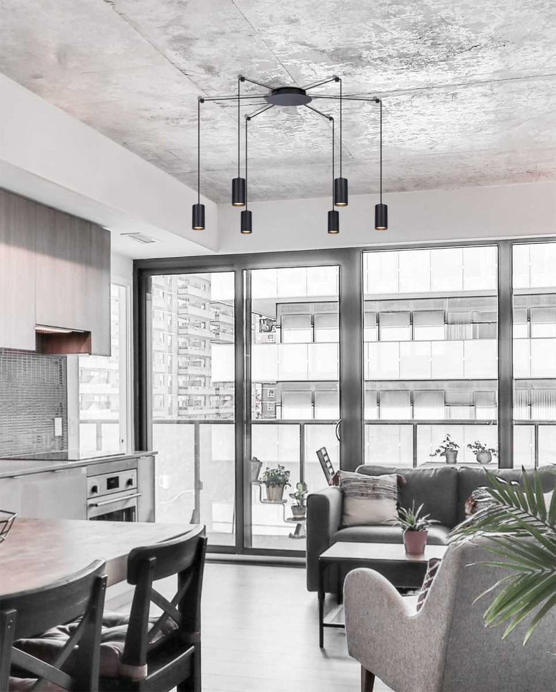 Kaja Puerto 6L pendant lamp GU10 H 200.0cm