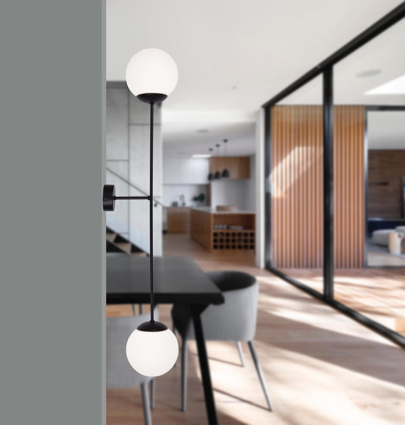 Kaja Savoy 2L wall sconce lamp E27 H 100.0cm