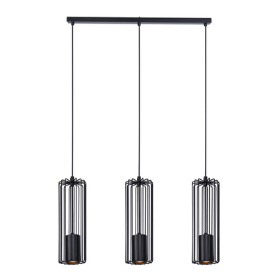 Kaja Falcon 3L linear suspension pendant lamp GU10 H 120.0cm