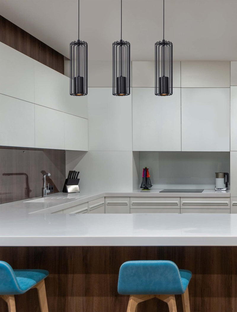 Kaja Falcon 3L linear suspension pendant lamp GU10 H 120.0cm