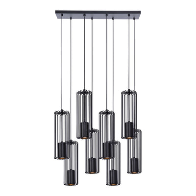 Kaja Falcon 8L linear suspension pendant lamp GU10 H 120.0cm