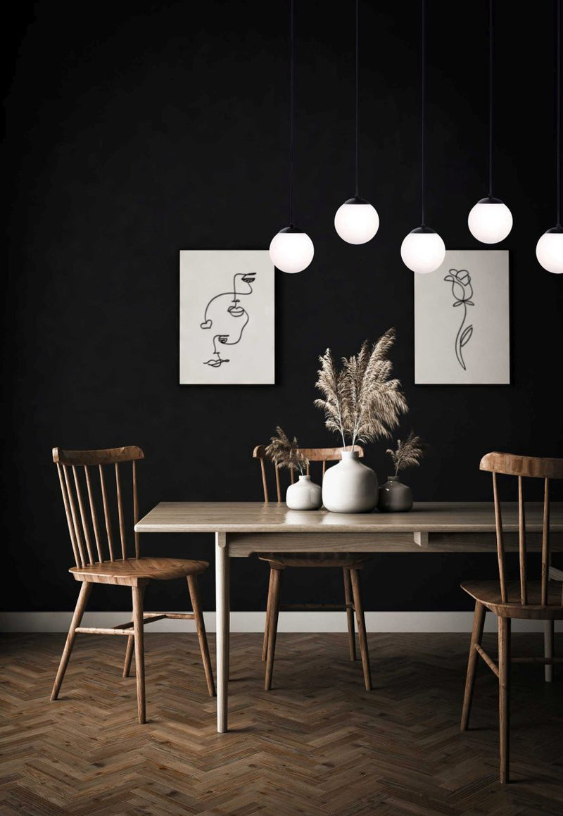 Kaja Camina 5L linear suspension pendant lamp E27 H 100.0cm