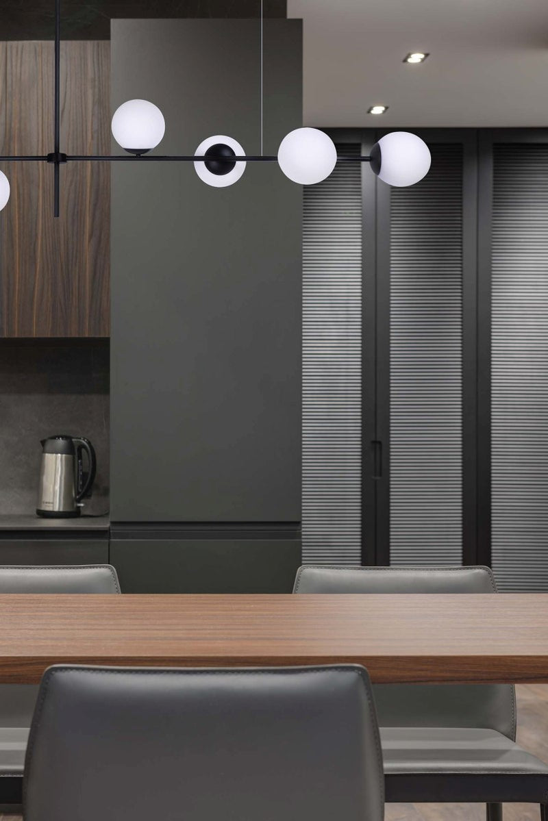 Kaja Vuelta 5L linear suspension pendant lamp E27 H 72.0cm