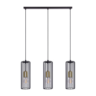 Kaja Gabia 3L linear suspension pendant lamp E27 H 120.0cm