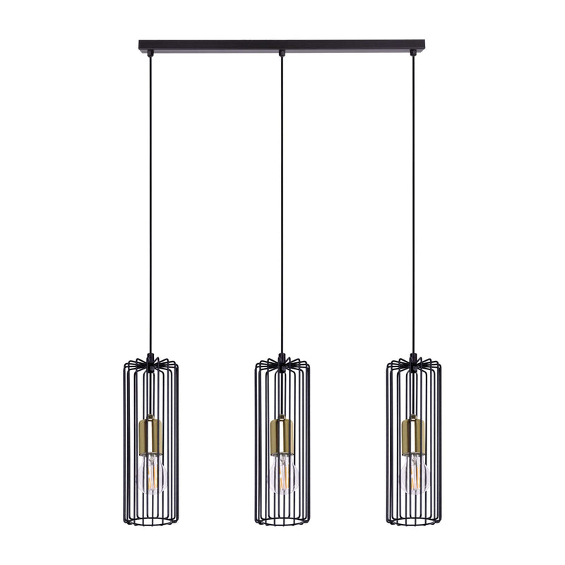 Kaja Gabia 3L linear suspension pendant lamp E27 H 120.0cm
