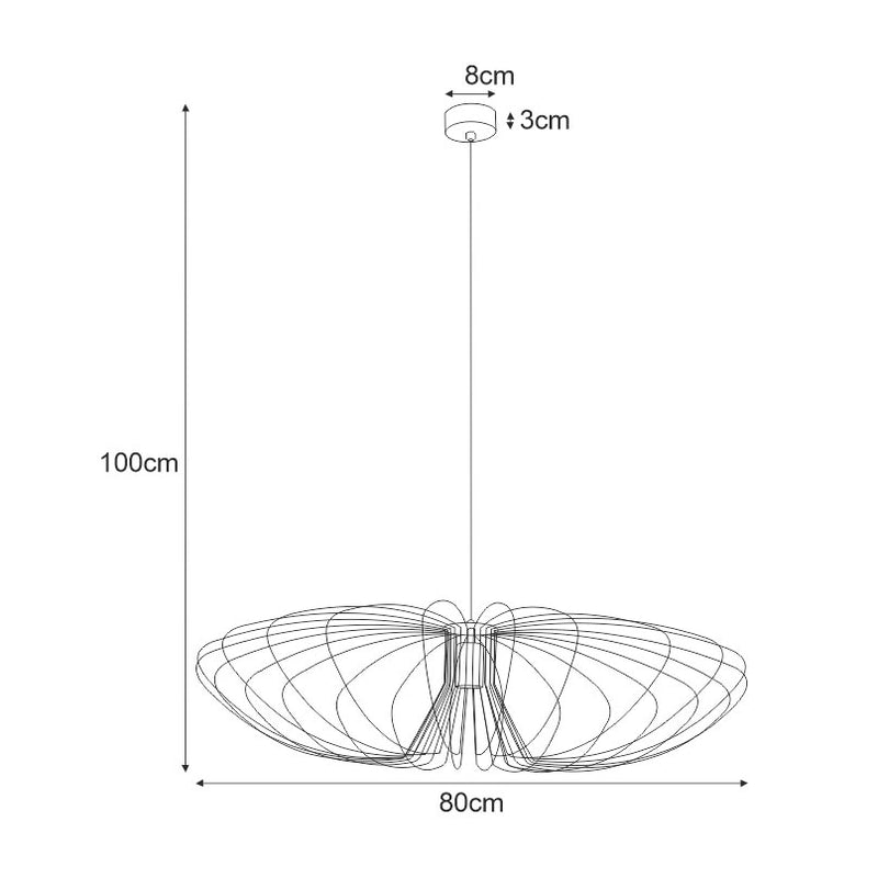 Kaja Tizi 1L pendant lamp E27 H 100.0cm