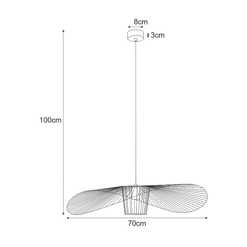 Kaja Kapelusz 1L pendant lamp E27 H 100.0cm
