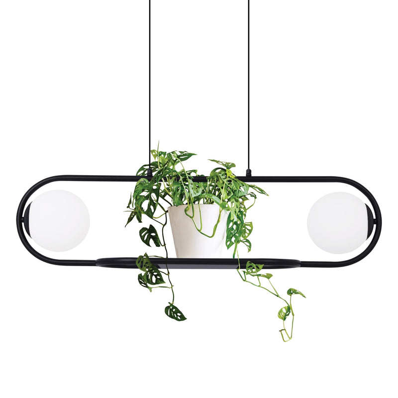 Kaja Finestra 2L linear suspension pendant lamp E27 H 80.0cm