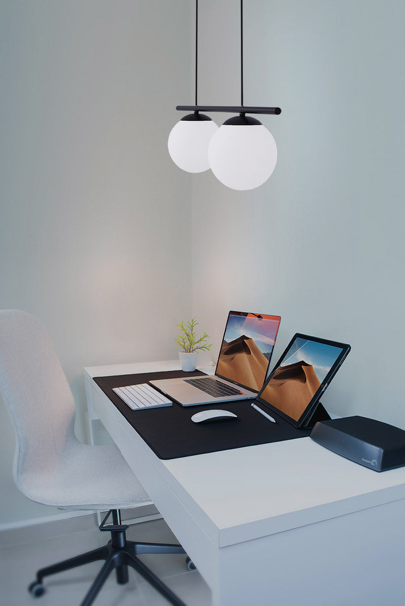 Kaja Arton 2L linear suspension pendant lamp E27 H 90.0cm