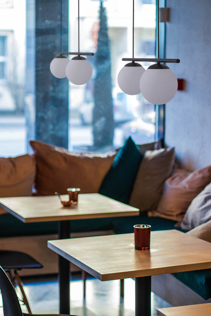 Kaja Arton 2L linear suspension pendant lamp E27 H 90.0cm