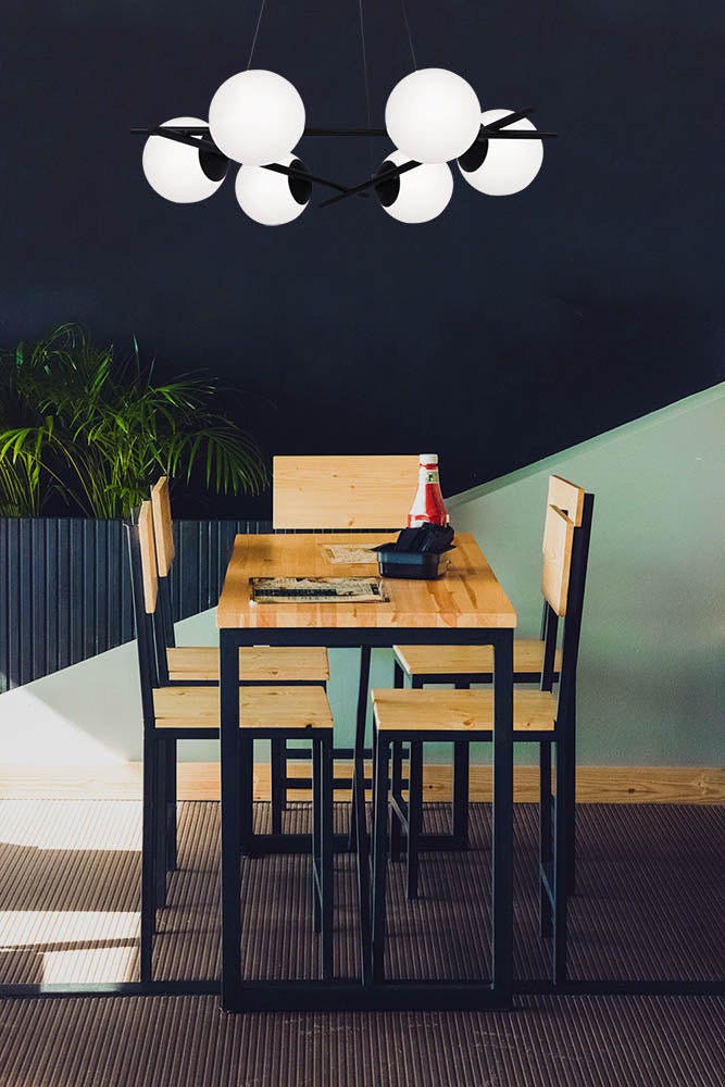 Kaja Arton 6L chandelier E27 H 90.0cm