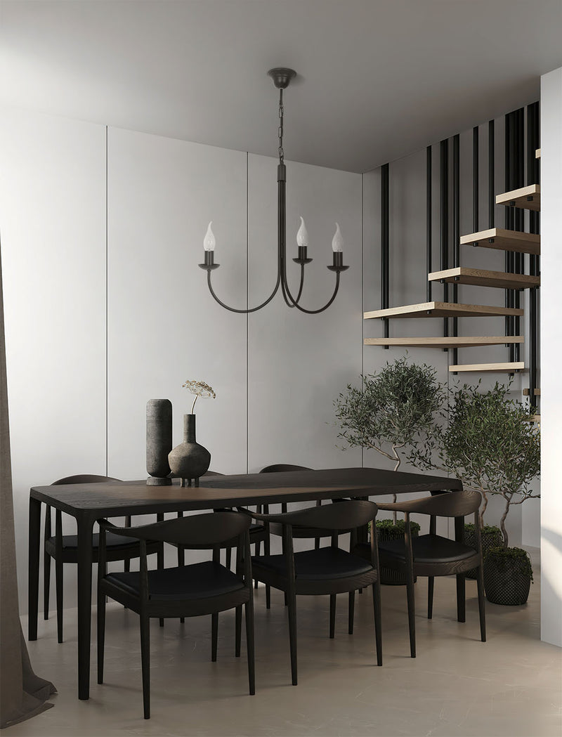 Kaja Haris 3L chandelier E14 H 85.0cm