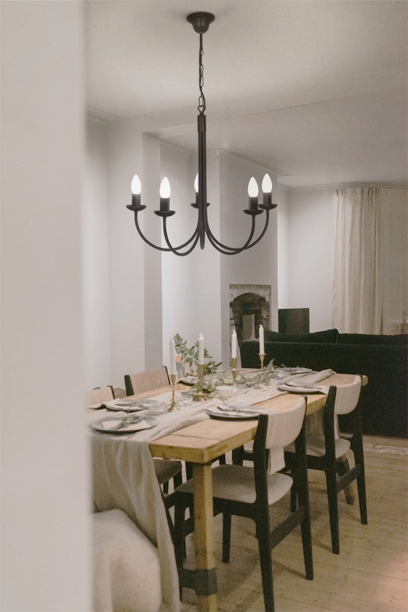 Kaja Haris 5L chandelier E14 H 85.0cm