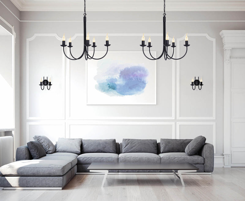 Kaja Haris 5L chandelier E14 H 85.0cm