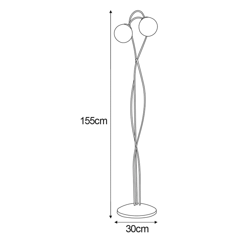 Kaja Floro 2L floor lamp E14 H 155.0cm