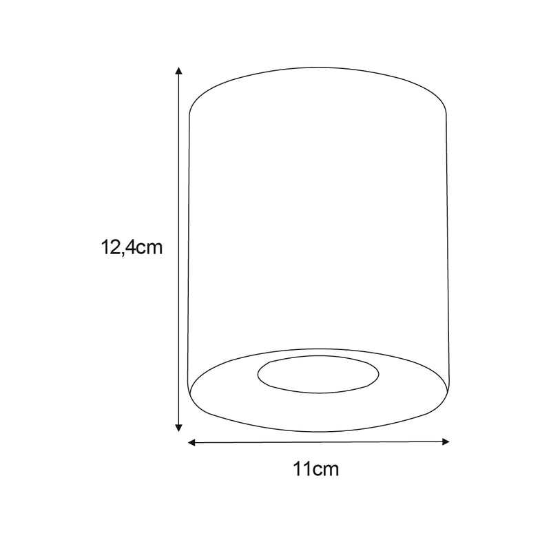 Kaja Horn 1L ceiling spotlight GU10 H 12.4cm