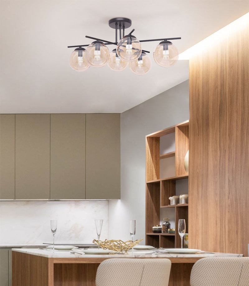 Kaja Delta 6L chandelier E14 H 30.0cm