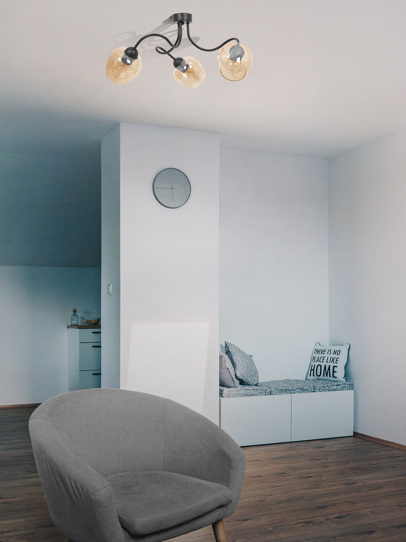 Kaja Diuna 3L ceiling lamp E27 H 28.0cm