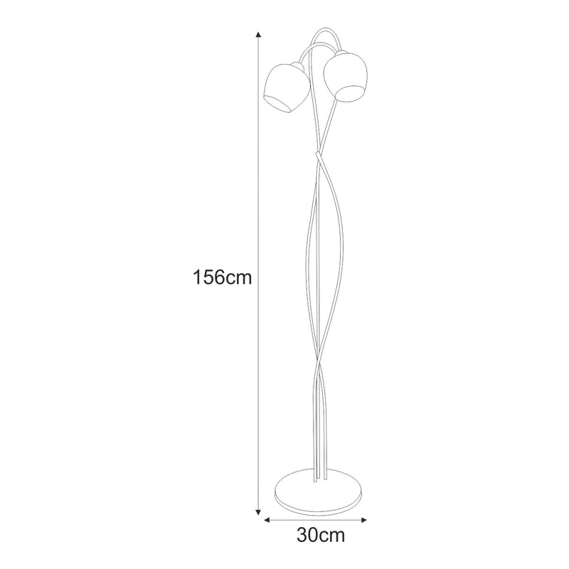 Kaja Bella 2L floor lamp E27 H 156.0cm