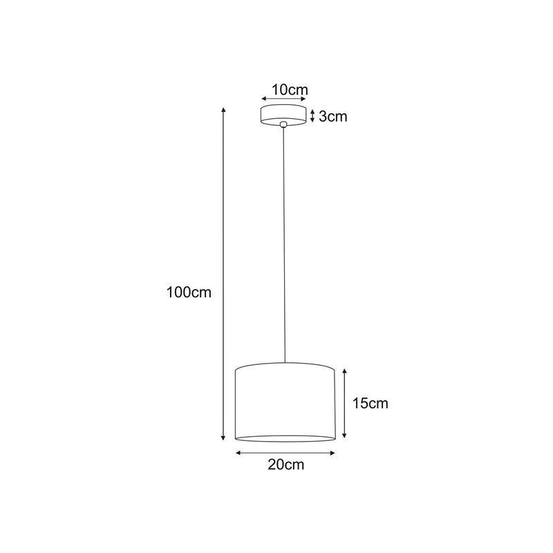 Kaja Zimbo 1L pendant lamp E27 H 100.0cm