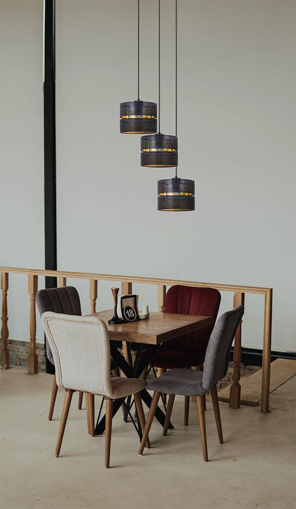 Kaja Zimbo 3L pendant lamp E27 H 100.0cm