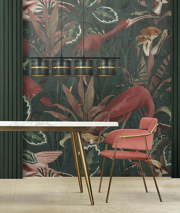 Kaja Zimbo 4L linear suspension pendant lamp E27 H 100.0cm