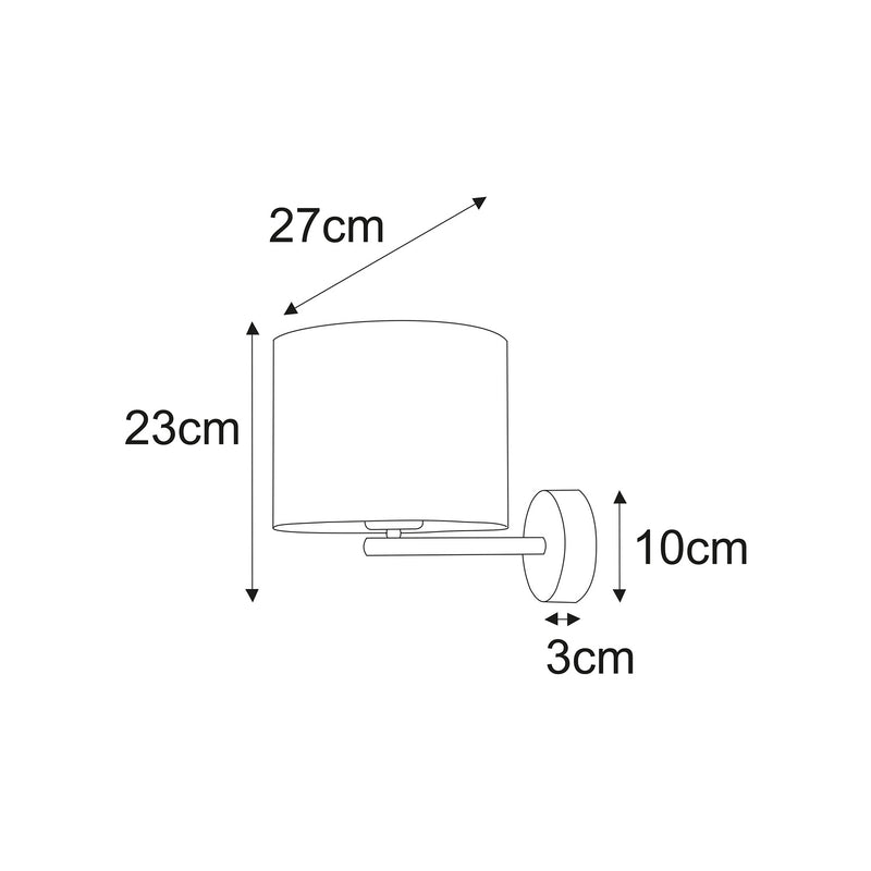Kaja Zimbo 1L wall sconce lamp E27 H 23.0cm