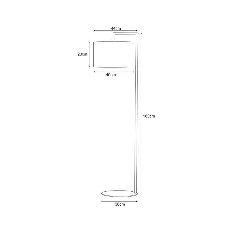 Kaja Zimbo 1L floor lamp E27 H 160.0cm