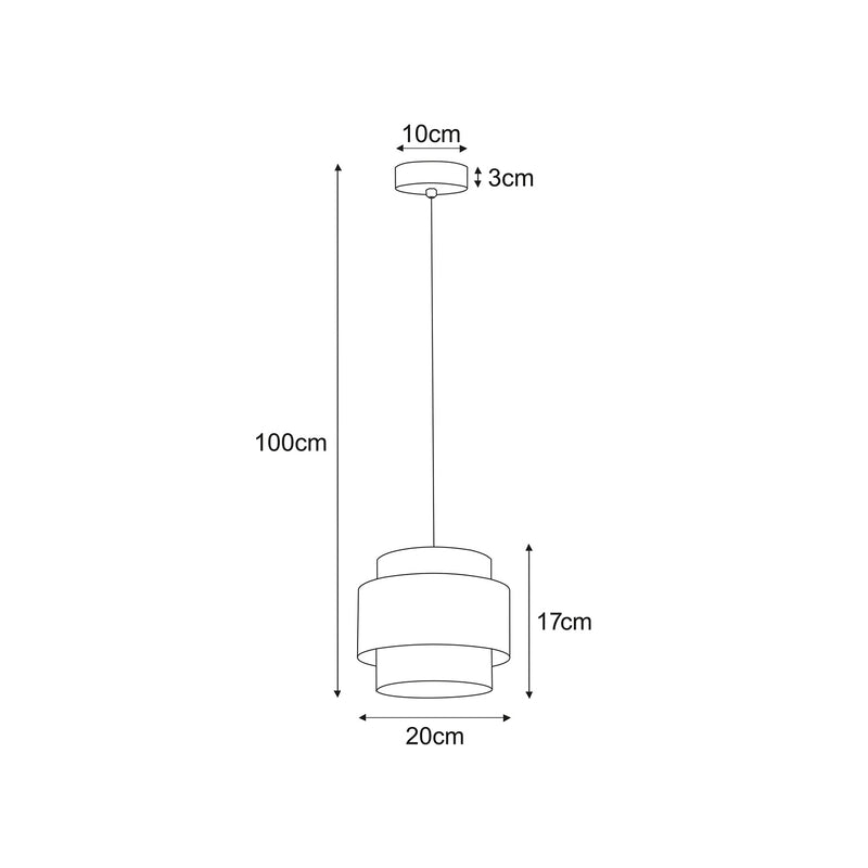 Kaja Gato 1L pendant lamp E27 H 100.0cm