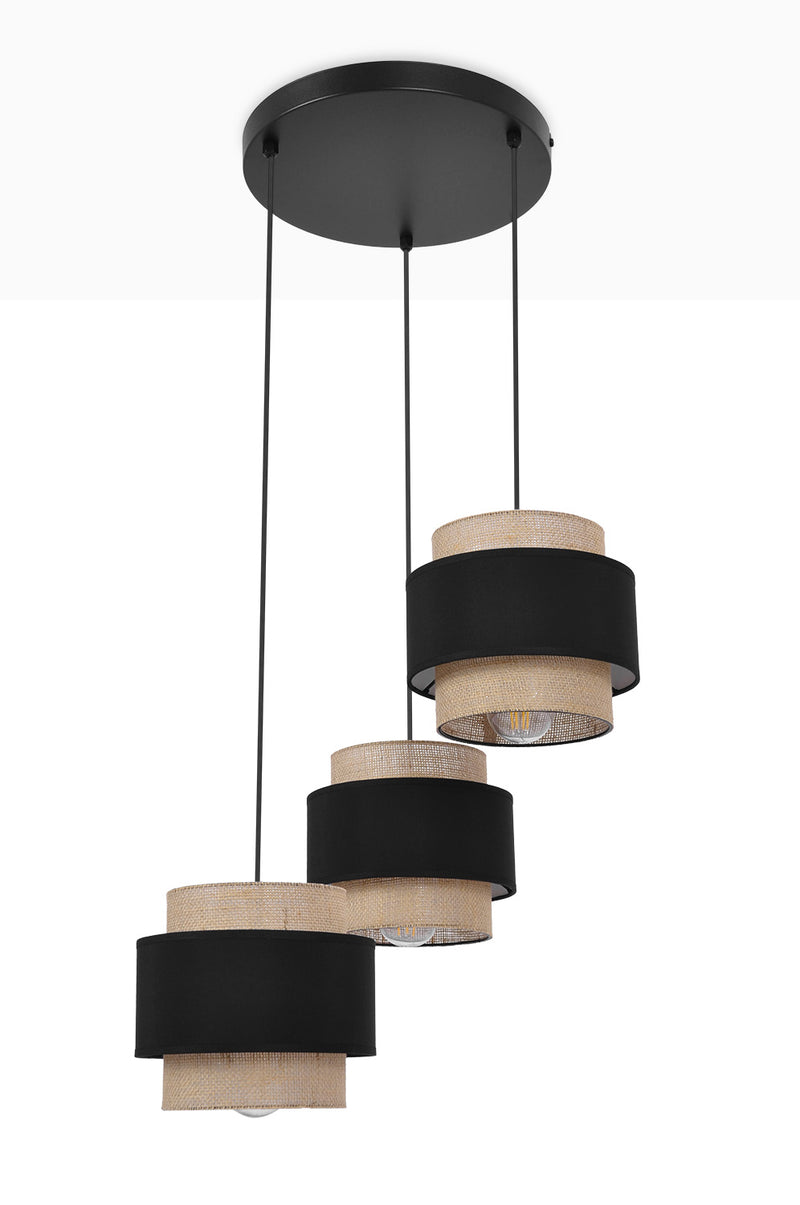 Kaja Gato 3L pendant lamp E27 H 100.0cm