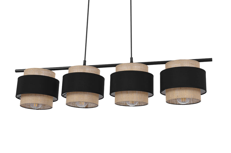Kaja Gato 4L linear suspension pendant lamp E27 H 100.0cm